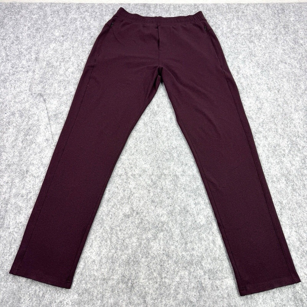 Public Rec Pants Mens 30 Daymaker Lounge Sweatpant Drawstring Pockets Burgundy